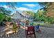 Charming backyard featuring a firepit area, an in-ground pool, and lush landscaping for outdoor enjoyment at 185 Waverly Walk, Douglasville, GA 30134