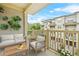 Cozy balcony featuring ample seating, decorative wall plants, and scenic neighborhood views at 1199 Lavista Ne Rd, Atlanta, GA 30324