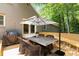 Enjoy outdoor meals on the wooden deck with custom benches and seating at 6596 Wright Ne Rd, Atlanta, GA 30328