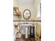 Classic bathroom with pedestal sink, subway tile, and traditional fixtures at 9760 Loblolly Ln, Roswell, GA 30075