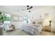 Bright bedroom featuring a neutral palette, and a ceiling fan at 1818 Butterfly Way, Marietta, GA 30066