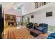 Bright living room with vaulted ceilings, a cozy fireplace, and hardwood floors at 3299 Pete Shaw Rd, Marietta, GA 30066