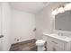 Bright bathroom featuring a new vanity and sleek design at 3645 Ten Oaks Cir, Powder Springs, GA 30127