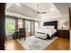 Spacious main bedroom with tray ceiling, hardwood floors and plenty of natural light at 4905 Village Green Dr, Roswell, GA 30075