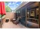 Screened-in porch with outdoor furniture and a view of the surrounding greenery at 4905 Village Green Dr, Roswell, GA 30075