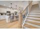 Well-designed kitchen featuring stainless steel appliances, a breakfast bar, and modern pendant lighting at 3350 Cranston Ln, Kennesaw, GA 30144