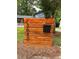 Close up of a modern mailbox with wood frame and black hardware showcasing address numbers at 3640 Narron Dr, Atlanta, GA 30331