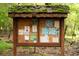 Outdoor community bulletin board with posted notices, perfect for sharing local information and events in a natural setting at 161 Highgrove Dr, Suwanee, GA 30024