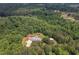 Stunning aerial view of the property showcasing the in-ground pool and lush surrounding landscape at 425 Chadwick Pl, Canton, GA 30114