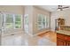 Breakfast nook features large windows and hardwood floors at 425 Chadwick Pl, Canton, GA 30114