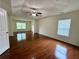 Expansive living room with hardwood flooring, recessed lighting, and abundant natural light at 3389 Rosecliff Trce, Buford, GA 30519