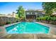 Aerial shot of the beautiful in-ground pool in the backyard of this single-Gathering home at 2610 Chadwick Rd, Marietta, GA 30066