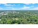 Expansive aerial shot of neighborhood featuring verdant trees and distant skyline views under a bright sky at 124 Chaseland Rd, Atlanta, GA 30328
