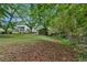 Expansive backyard with lush lawn, mature trees, and perimeter fencing at 124 Chaseland Rd, Atlanta, GA 30328