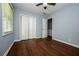 A comfortable bedroom features hardwood floors and a double door closet at 3372 Ward Drive Southwest Sw Dr, Atlanta, GA 30354