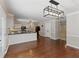 A spacious kitchen view displays an island, cabinetry, and hardwood floors at 3544 Chestatee Dr, Marietta, GA 30062