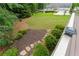 Backyard view from the deck, showing the yard and landscaping at 3642 Fowler Rdg, Douglasville, GA 30135
