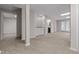 Finished basement with carpeted floors and open layout, good for entertaining at 3642 Fowler Rdg, Douglasville, GA 30135