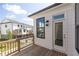 Wide angle shot of a new wood back deck with neighborhood views at 502 Healy Dr # 76, Cumming, GA 30040