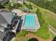 An aerial shot of the full-size community pool at 3786 Alstead Manor Way, Suwanee, GA 30024