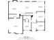 Detailed floor plan displaying the layout of the house including the kitchen, living room, and bedrooms at 132 Shellbark Dr, Mcdonough, GA 30252