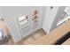 Bright foyer featuring a modern front door with glass panels and hardwood flooring at 1610 Niskey Lake Rd, Atlanta, GA 30331