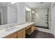 Contemporary bathroom featuring double sink vanity and glass shower at 850 Piedmont Ne Ave # 3304, Atlanta, GA 30308
