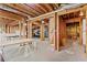 Spacious unfinished basement area perfect for customizing with exposed wood beams and duct work visible at 388 Golf Crest Dr, Acworth, GA 30101