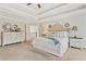 Spacious main bedroom featuring a tray ceiling, neutral tones, and an abundance of natural light at 388 Golf Crest Dr, Acworth, GA 30101