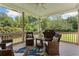 Relaxing covered patio with outdoor seating, perfect for enjoying the peaceful backyard scenery at 388 Golf Crest Dr, Acworth, GA 30101