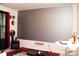 Home theater room with a large projection screen and themed decor at 7699 Cabrini Pl, Fairburn, GA 30213