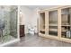 Bathroom with a glass enclosed shower and a wood sauna at 740 Creek Wind Ct, Duluth, GA 30097
