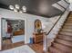 View of foyer with hardwood floors, stairs and view into the office at 2270 Emerald Dr, Jonesboro, GA 30236