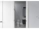 View of a powder room featuring a modern vanity at 1604 Niskey Lake Rd, Atlanta, GA 30331
