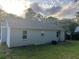 Exterior of home shows the back of the house with blue vinyl siding at 3831 Dillard St, Powder Springs, GA 30127