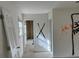 Bright room featuring paint damage, door off hinges, and a view into the bathroom renovation at 3511 Brookview Dr, Marietta, GA 30068