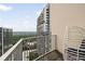 Balcony with a view of the city at 860 Peachtree Ne St # 2801, Atlanta, GA 30308