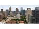 Stunning cityscape view featuring modern architecture and lush greenery in the foreground at 860 Peachtree Ne St # 2801, Atlanta, GA 30308