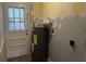 Utility room with a water heater and a door to outside at 172 Camp Sunrise Nw Rd, Cartersville, GA 30121