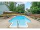 The backyard features a private swimming pool, surrounded by a patio for relaxing at 58 First Manassas E Way, Sharpsburg, GA 30277