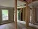 Entryway of home showcasing interior framing ready for finishing touches at 7235 Thornhill Ne Ln, Atlanta, GA 30328