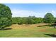 Expansive backyard featuring lush green trees and grass offering a serene outdoor space at 220 Mountain Creek Rd, Bowdon, GA 30108