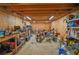 View inside the outbuilding that has lots of open storage at 220 Mountain Creek Rd, Bowdon, GA 30108