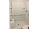 A clean shower with a grab bar at 1028 Gate Post Ln, Lawrenceville, GA 30044