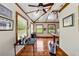Office space with natural light, hardwood floors, and built-in desk at 471 Henderson Lake Dr, Canton, GA 30115