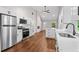 Modern kitchen with stainless steel appliances, white cabinets, and an open design at 5 Windsor Ter, Avondale Estates, GA 30002