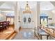 Elegant foyer with marble floors and decorative lighting at 226 Euharlee Five Forks Rd, Kingston, GA 30145