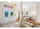 Grand foyer with marble flooring and double doors at 226 Euharlee Five Forks Rd, Kingston, GA 30145