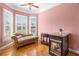 Sitting area with hardwood floors, a fireplace, a chaise lounge and a view of trees at 226 Euharlee Five Forks Rd, Kingston, GA 30145