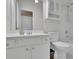 Cozy bathroom with tub-shower combo and a single sink vanity at 314 Santa Anita Ave, Woodstock, GA 30189